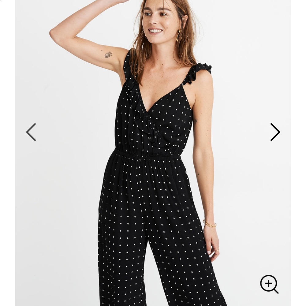 Ruffle Front Jumpsuit In Grid Lock - image 2
